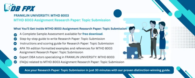 MTHD 8003 Assignment Research Paper: Topic Submission