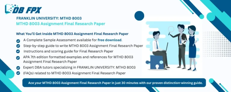 MTHD 8003 Assignment Final Research Paper