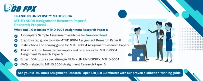 MTHD 8004 Assignment Research Paper 6 Research Proposal