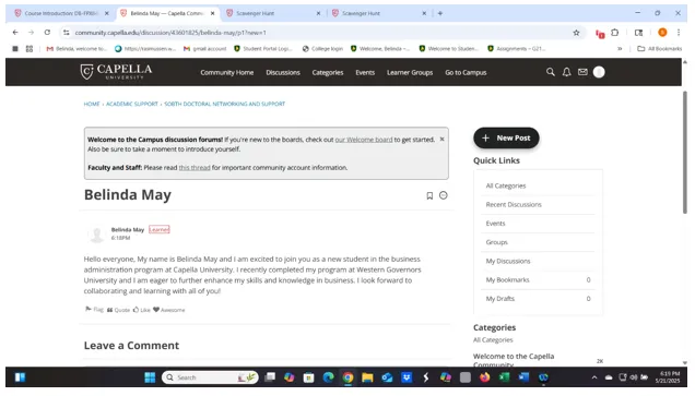 Campus: SOBTH Doctoral Networking and Support 