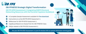 DB FPX 8720 Assessment 1 Integrating SOBTH Doctoral Networking Resources with the Doctoral Capstone Guidebook