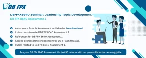 DB FPX 8640 Assessment 1