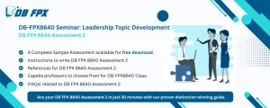 DB FPX 8640 Assessment 2