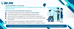 COUN 5223 Week 9 Assessment 1 Consultation, Supervision, and Advocacy Plan